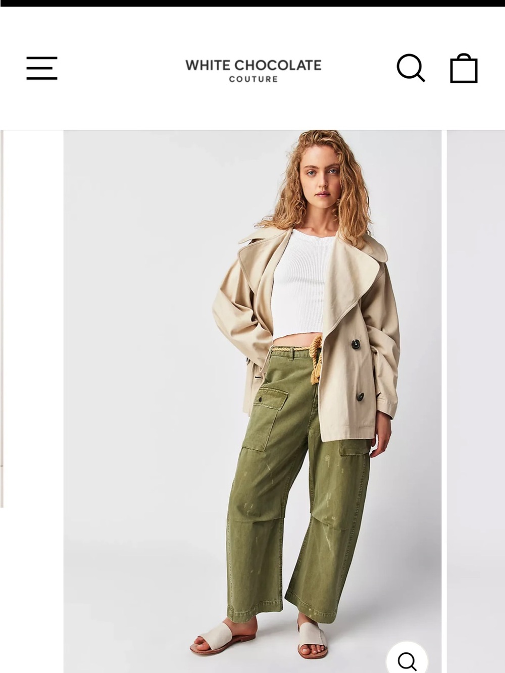 Free People Cream Short Trench Jacket